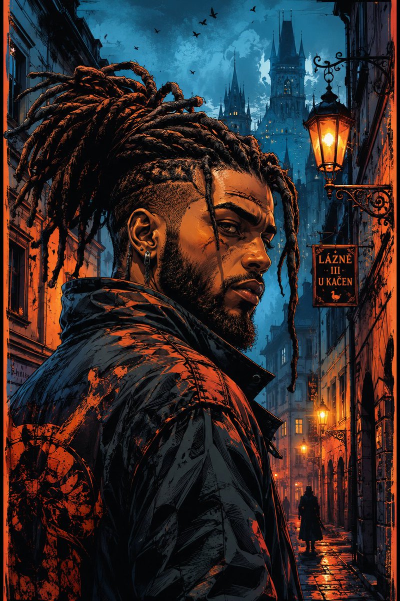 Cyber-Noir Dusk Portrait