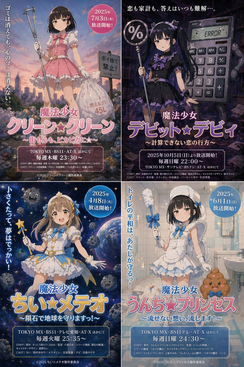 Surreal Magical Girl Posters