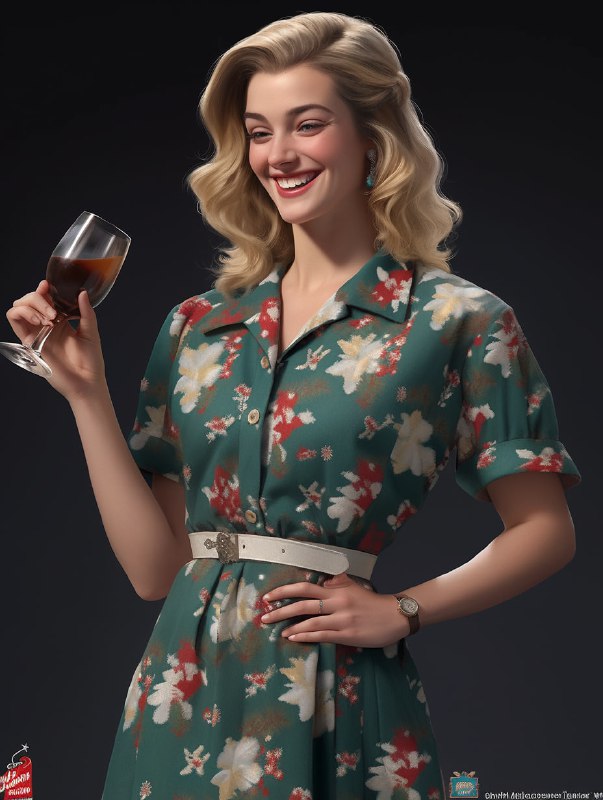 Cute Blind Box Party Girl Toasting Whiskey
