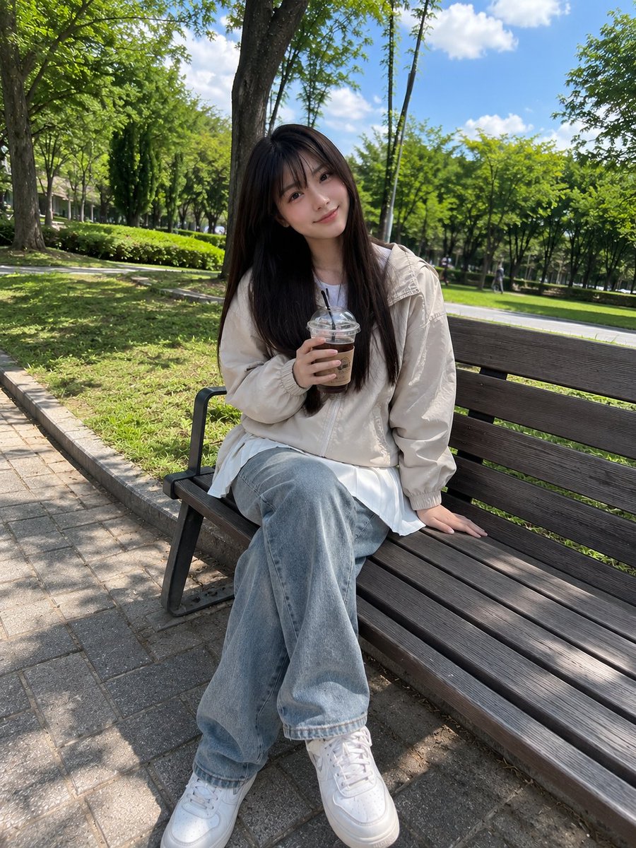 Casual Park Girl Snapshot
