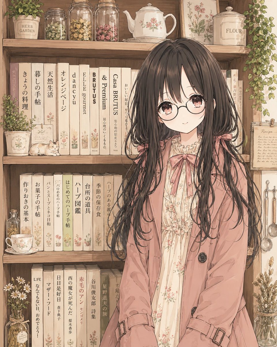 Faceless Girl's Herb Bookshelf