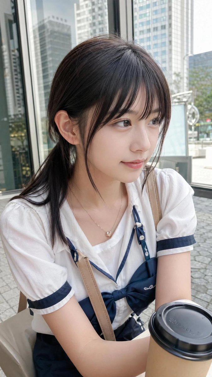 Urban Cafe Girl Portrait