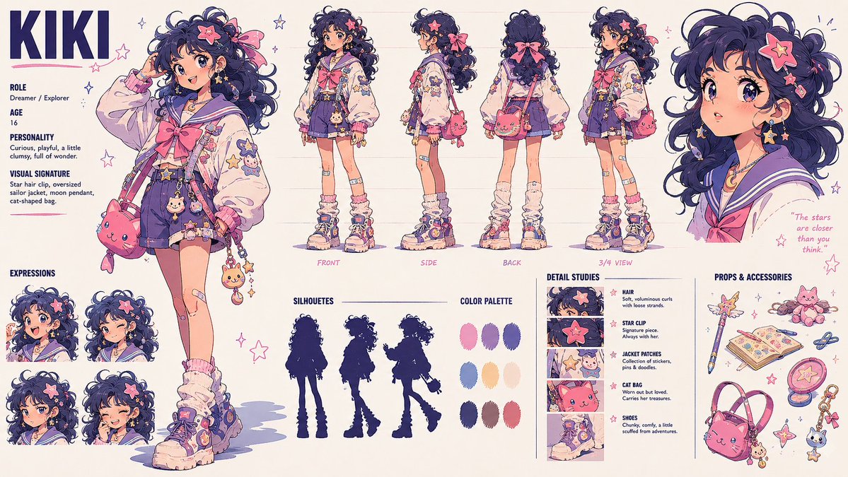 Dreamy Sailor Girl Character Sheet