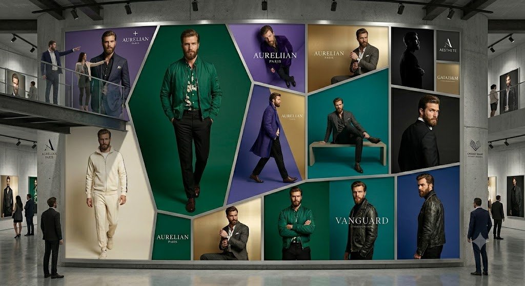 Luxury Menswear Fashion Exhibition Wall