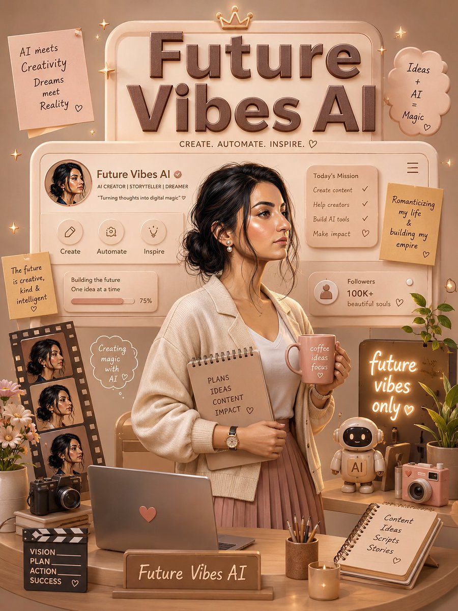 Dreamy AI Creator Workspace Poster