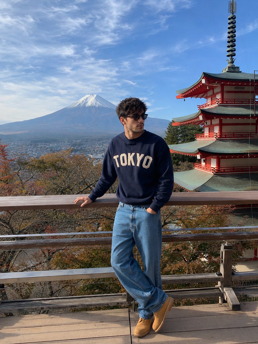Realistic Mount Fuji Travel Photo