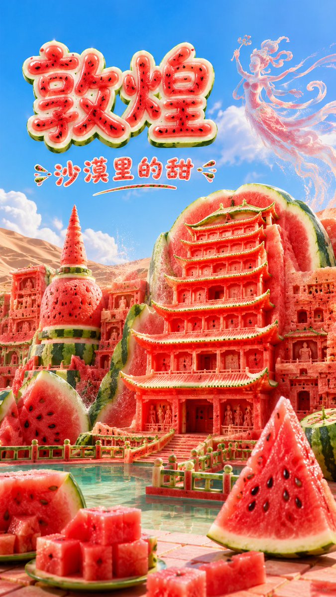 Watermelon City Landmarks Art