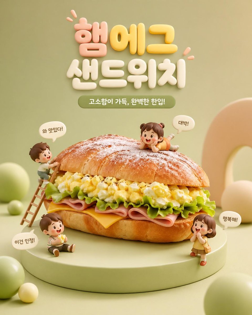 Cute 3D Food Ad Scene