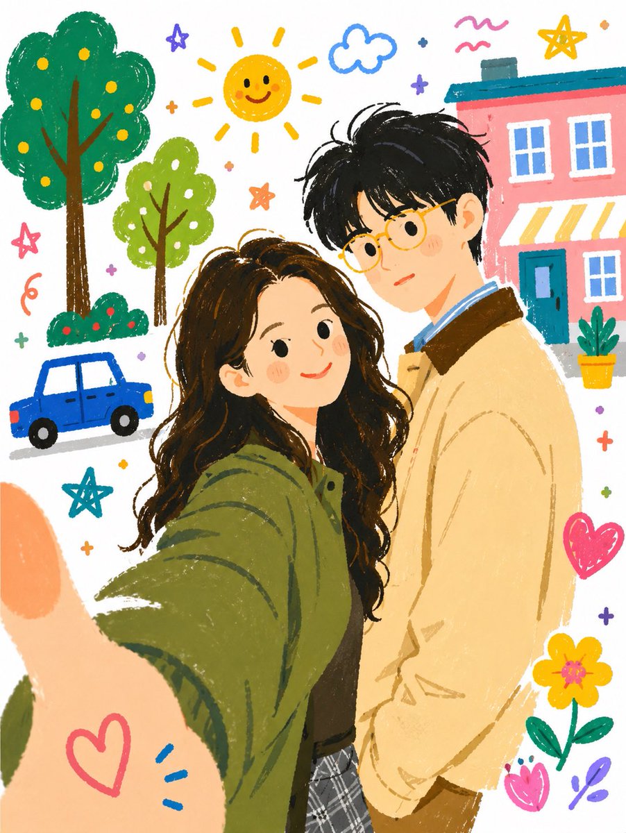 Storybook Couple Selfie Diary