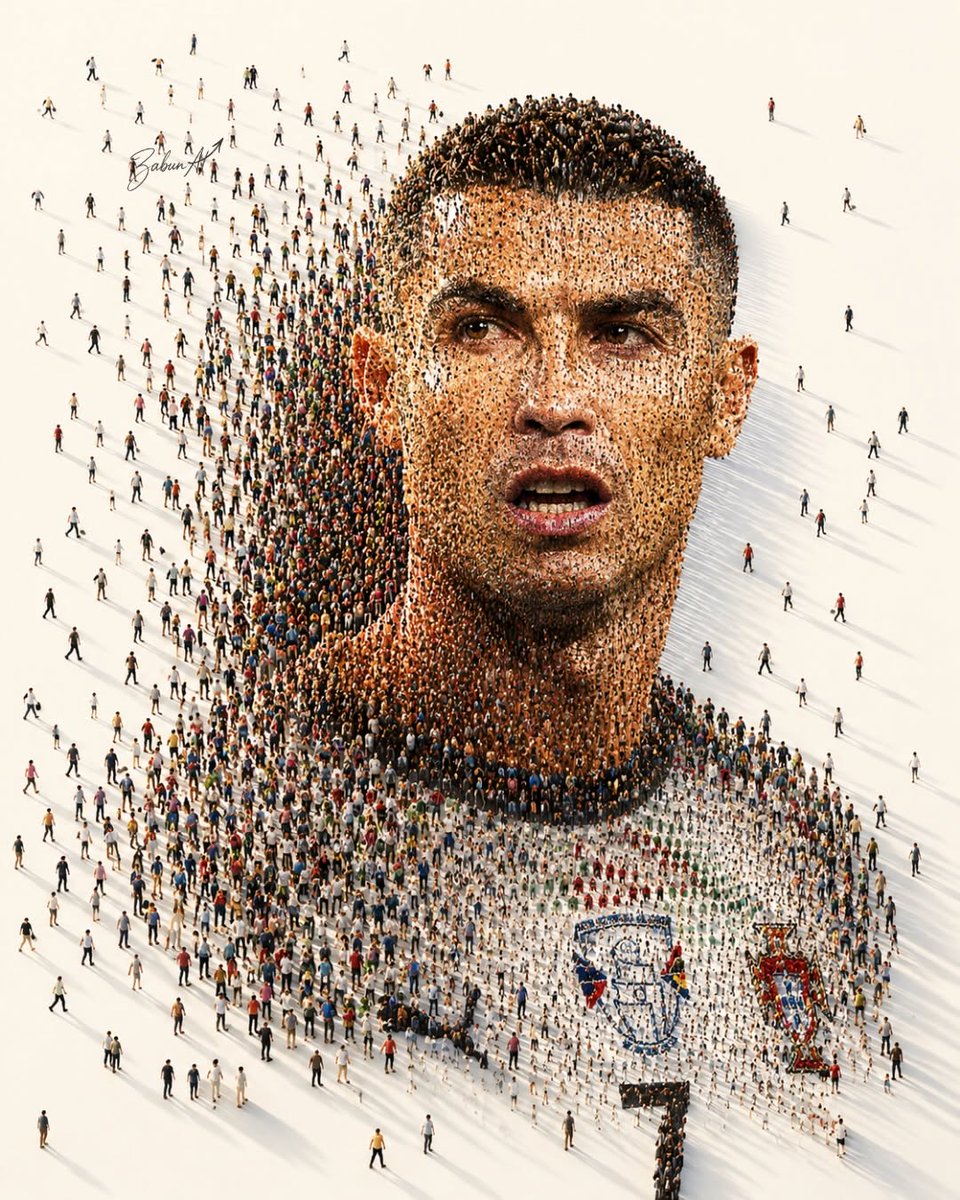 Crowd Mosaic Portrait Illusion