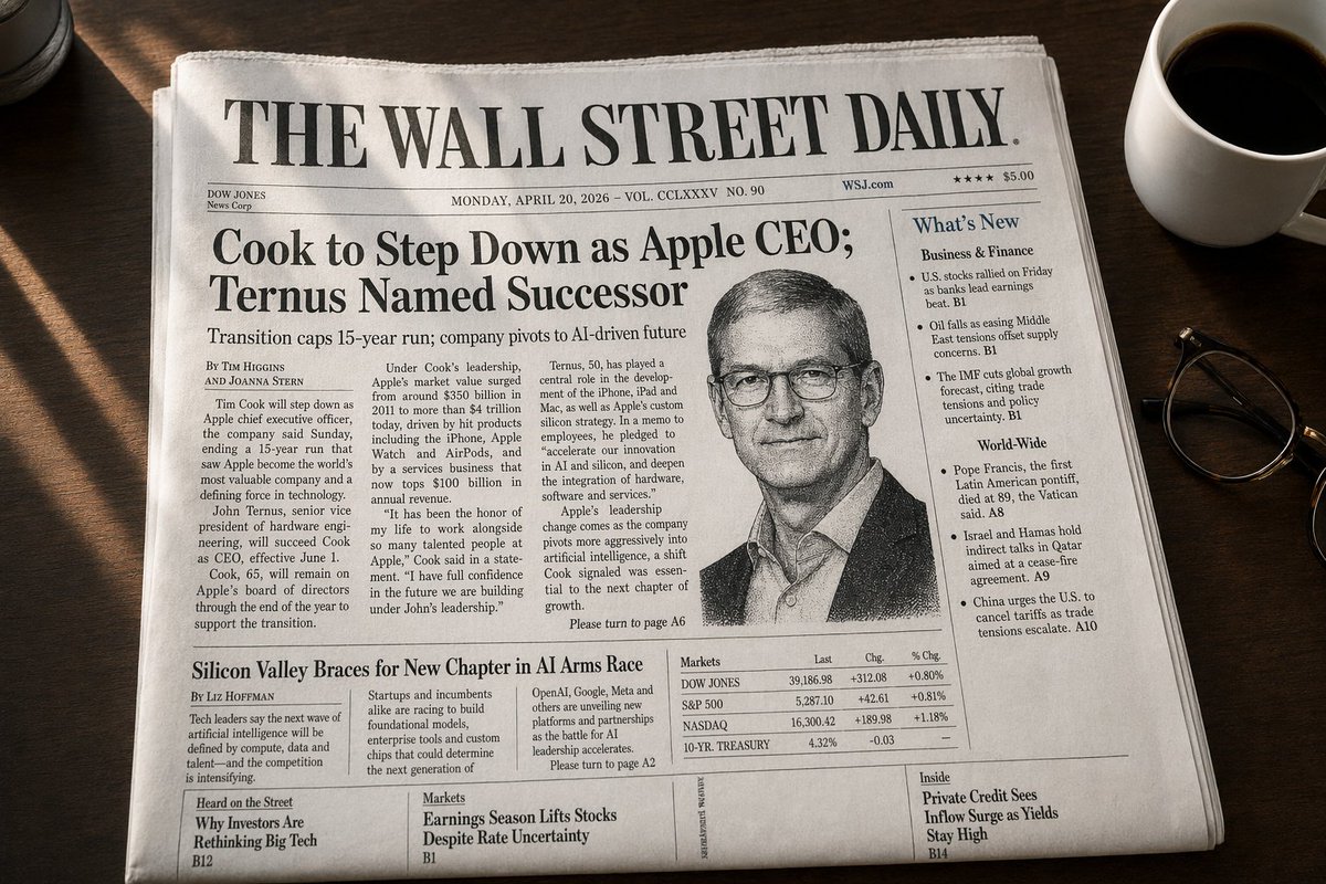 Vintage Financial Newspaper Morning Light