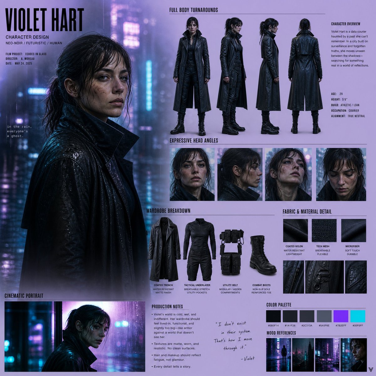 Neon Rain Character Design Bible
