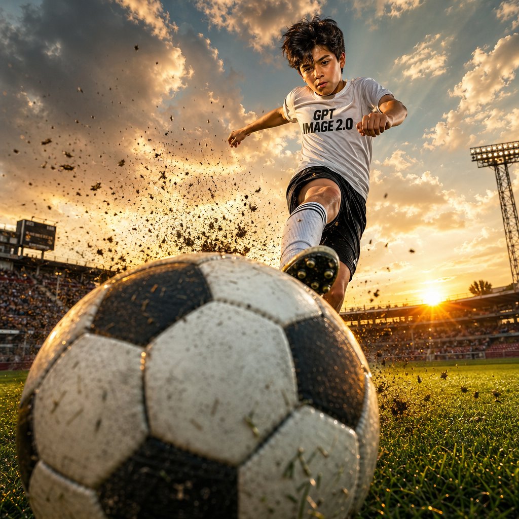 Soccer Kick at Golden Hour