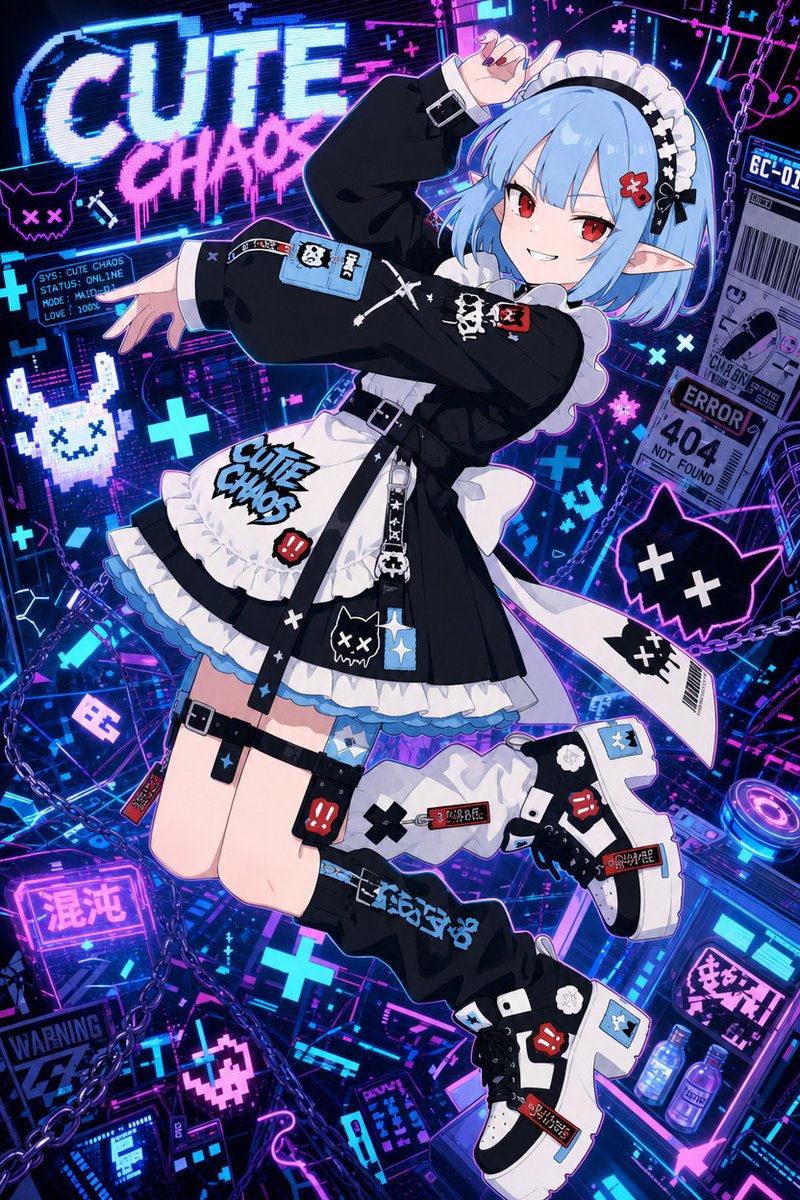 Cyberpunk Elf Idol Poster