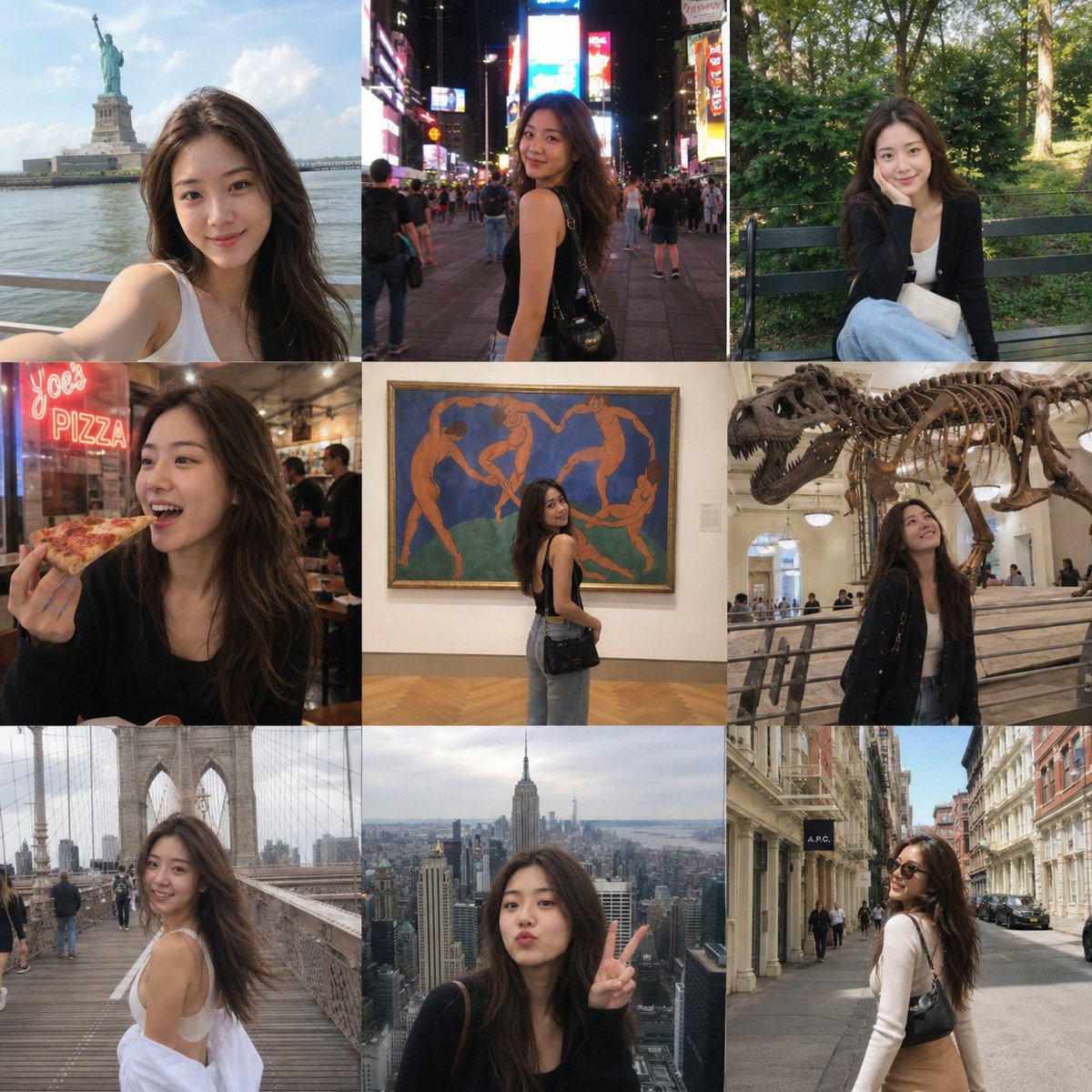 NYC Travel Blogger Casual Nine-Grid