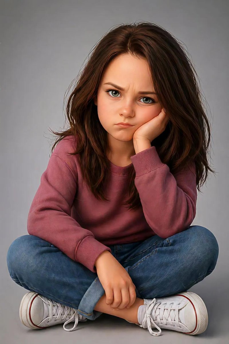 Pixar Pouting Child Portrait