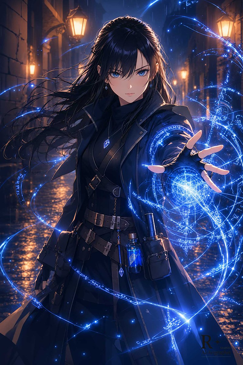 Dark Fantasy Mage Casting Spell
