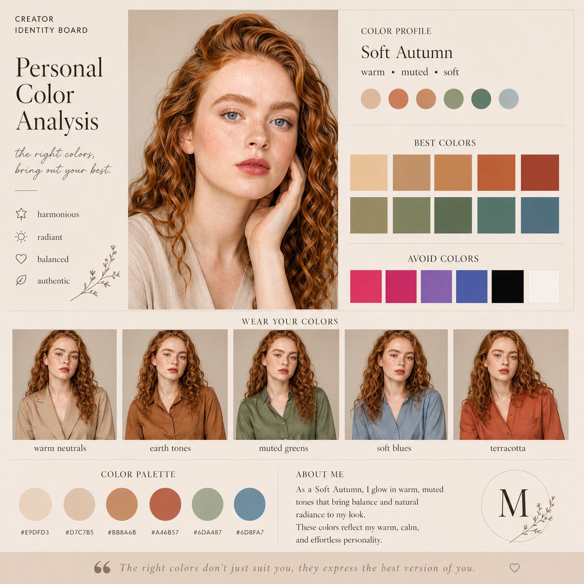 Soft Autumn Color Palette Analysis