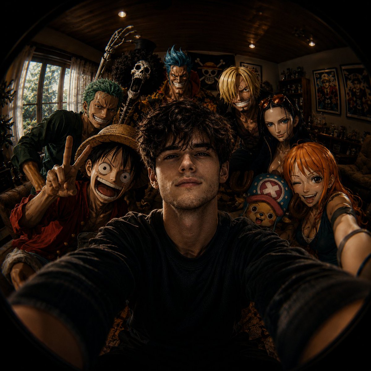 Fisheye Anime Crossover Selfie