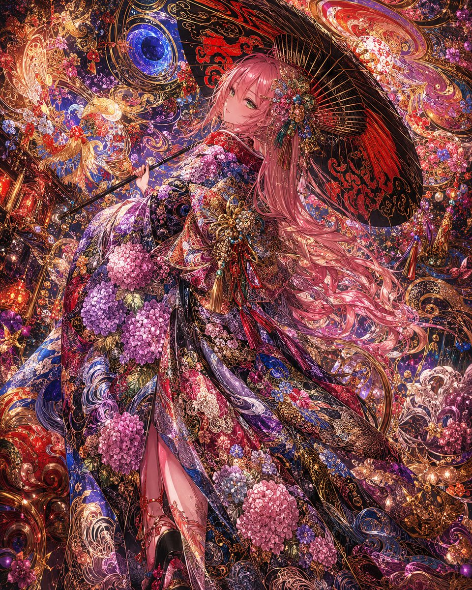 Ornate Kimono Fantasy Portrait