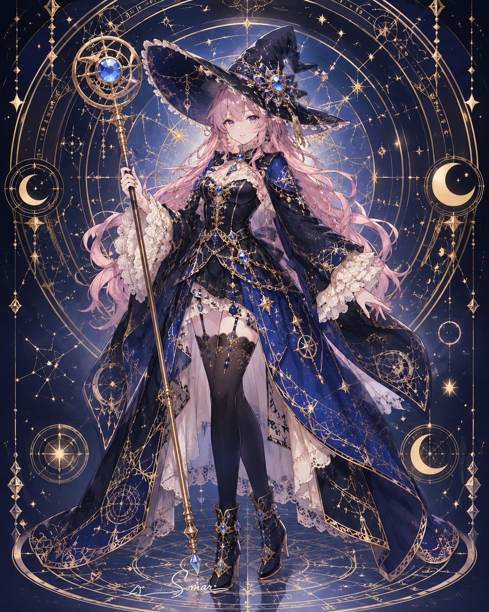 Celestial Sorceress Anime Fantasy Art