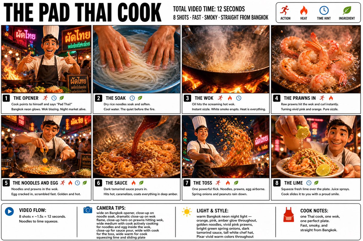 Pad Thai 3D Infographic Poster