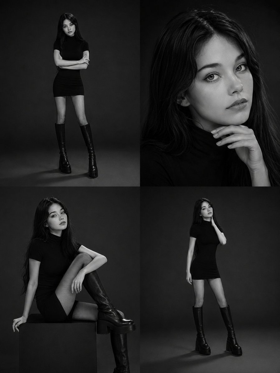 Luxury Monochrome Fashion Editorial Collage