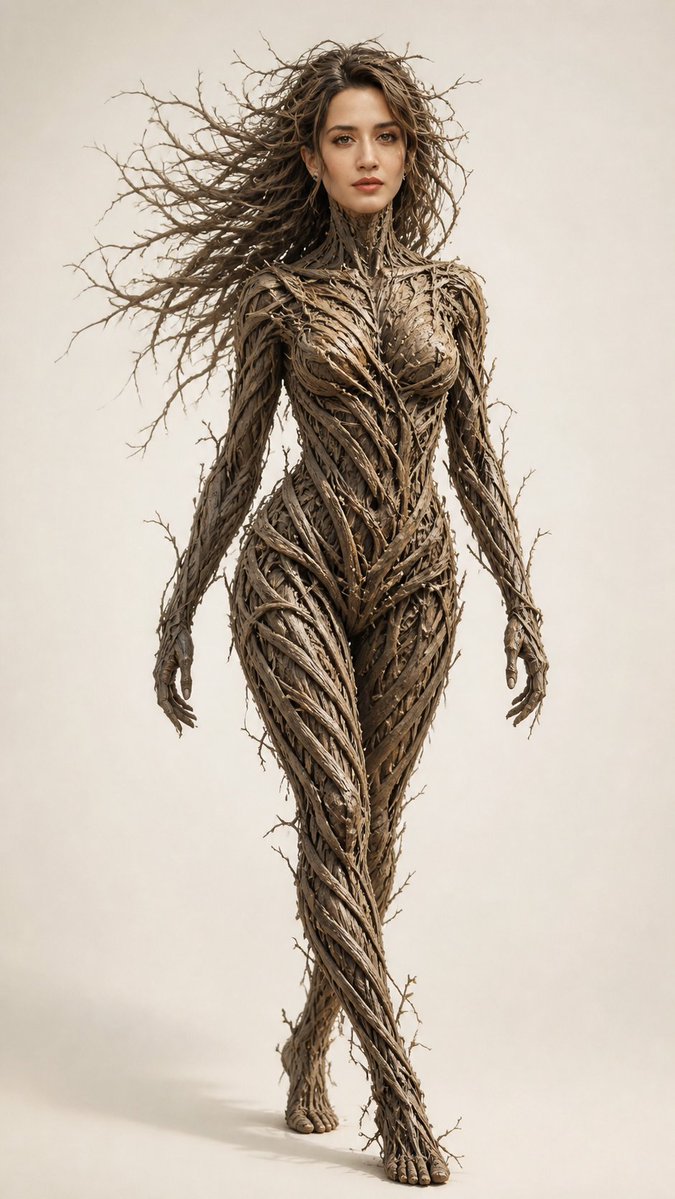 Branch Sculpture Woman Art