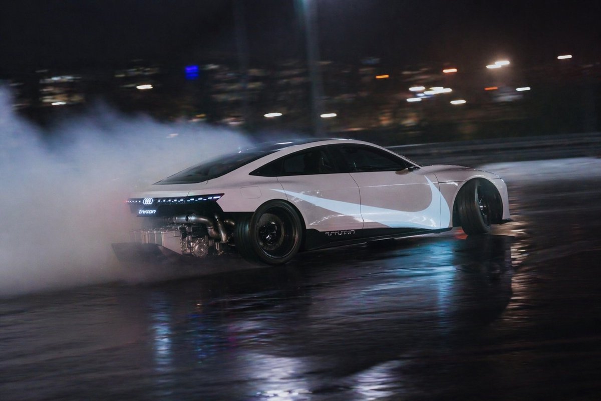 Futuristic Electric Car Drift