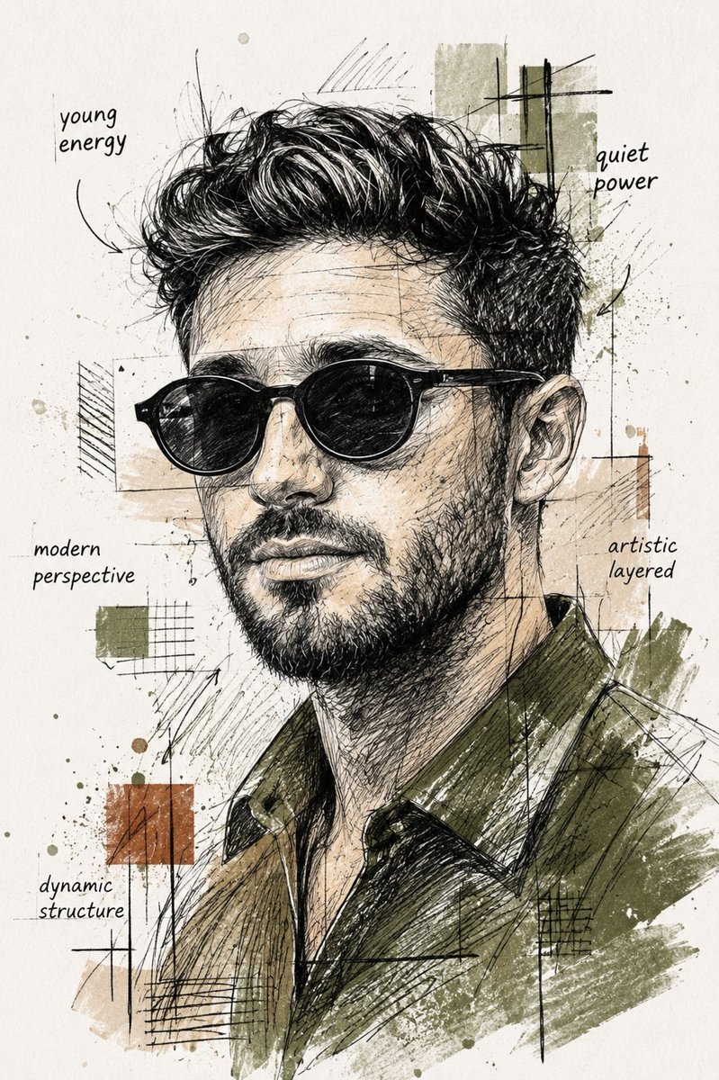 Urban Sketch Portrait Art