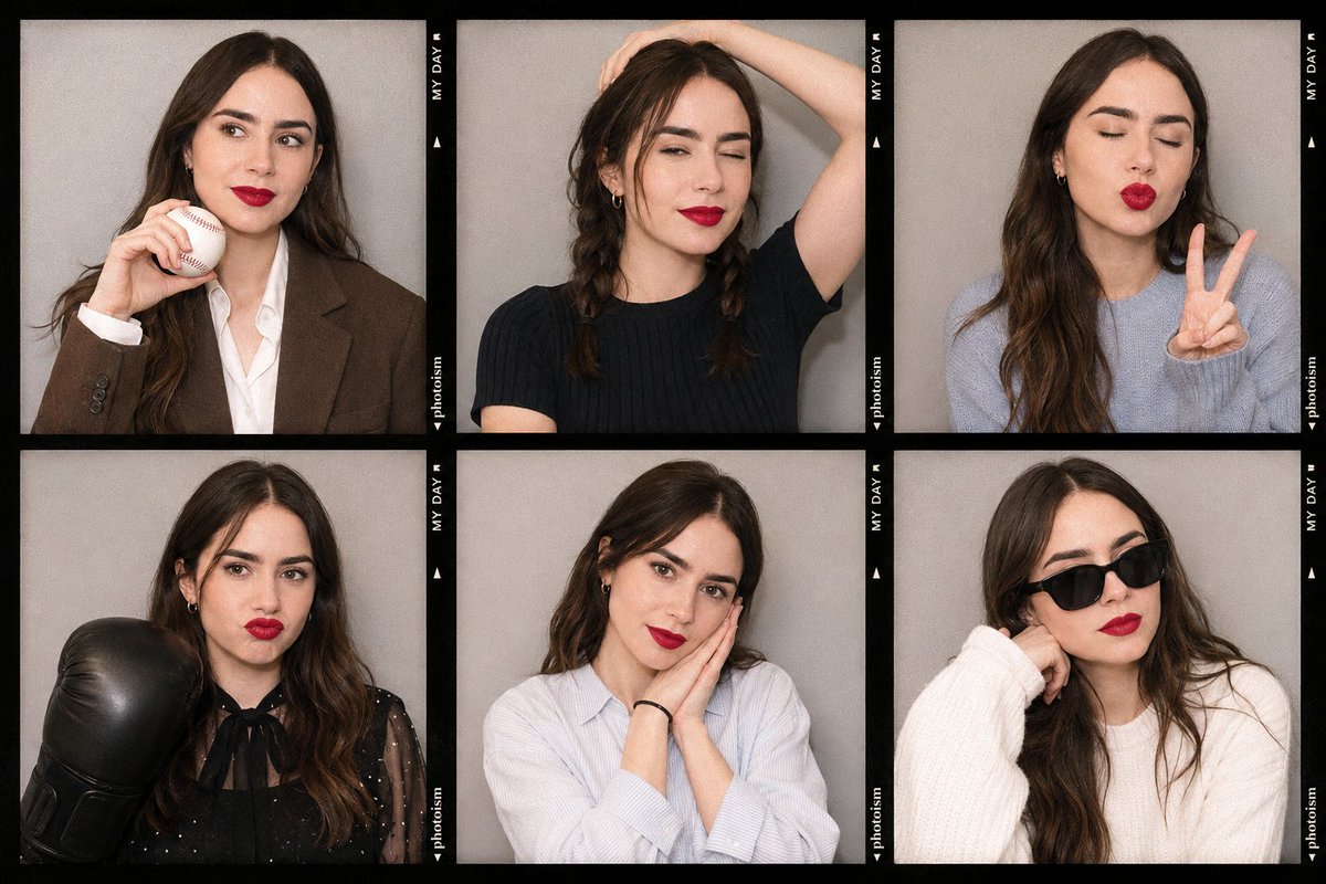 Korean Photobooth Grid Collage