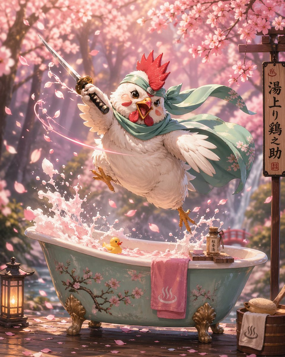 Anime Chicken Ninja Sakura Slash