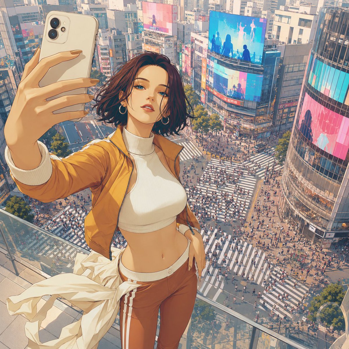 Shibuya Rooftop Selfie Moment