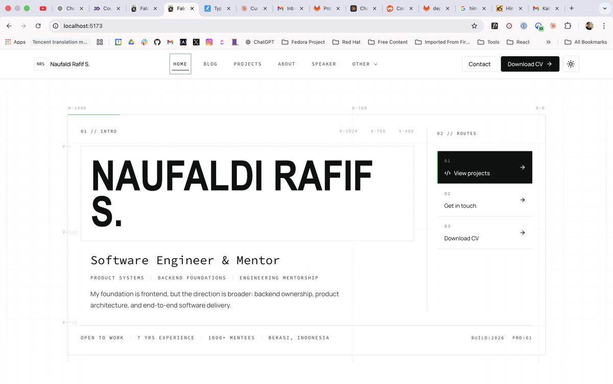 Brutalist Minimal Portfolio Homepage