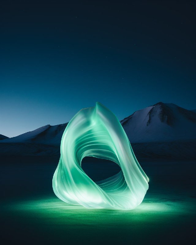 Minimalist Northern Lights Long Exposure Photo