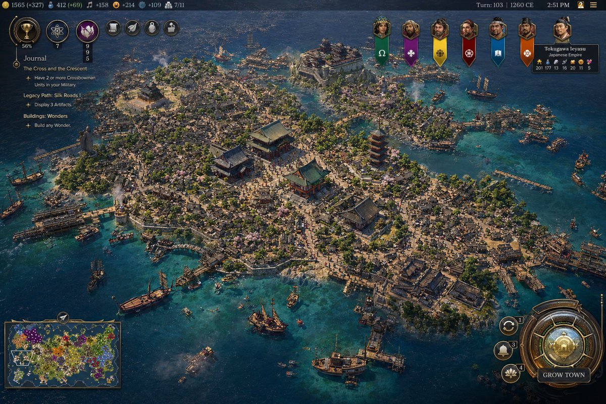 Civ7 Island Port City Screenshot