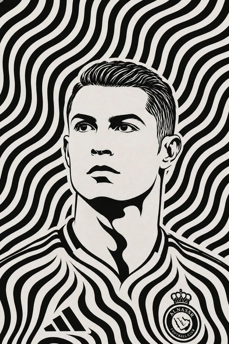 Wavy Stripes Optical Illusion Portrait