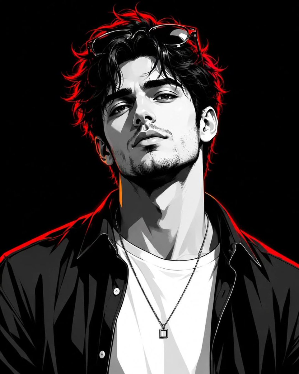 Neon Noir Portrait Art