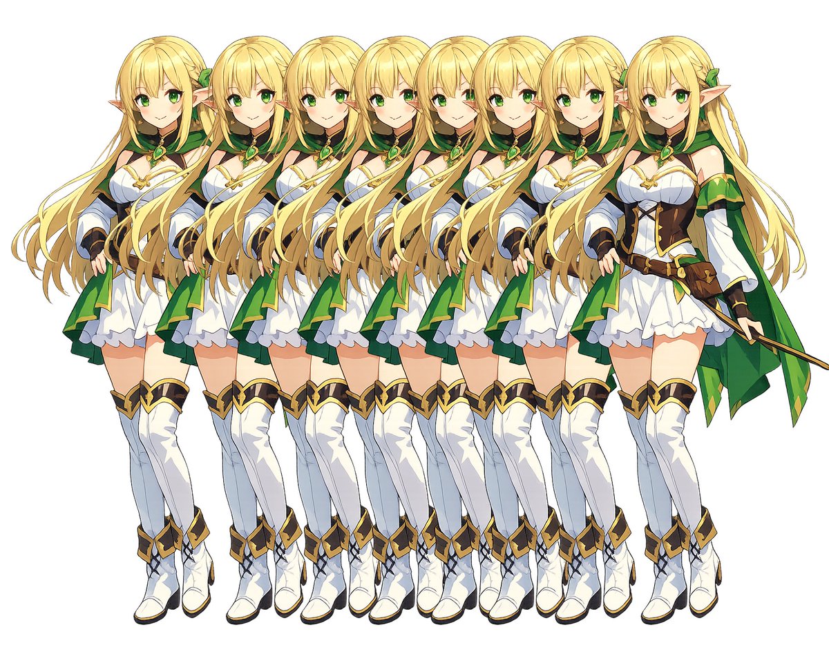 Elf Warrior Lineup Sticker Sheet