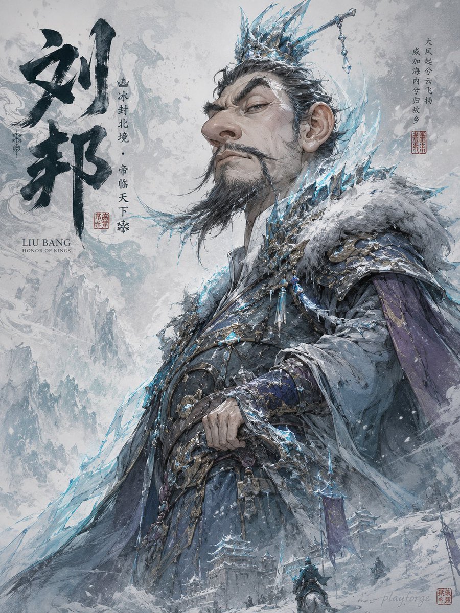 Quirky Frozen Emperor Portrait