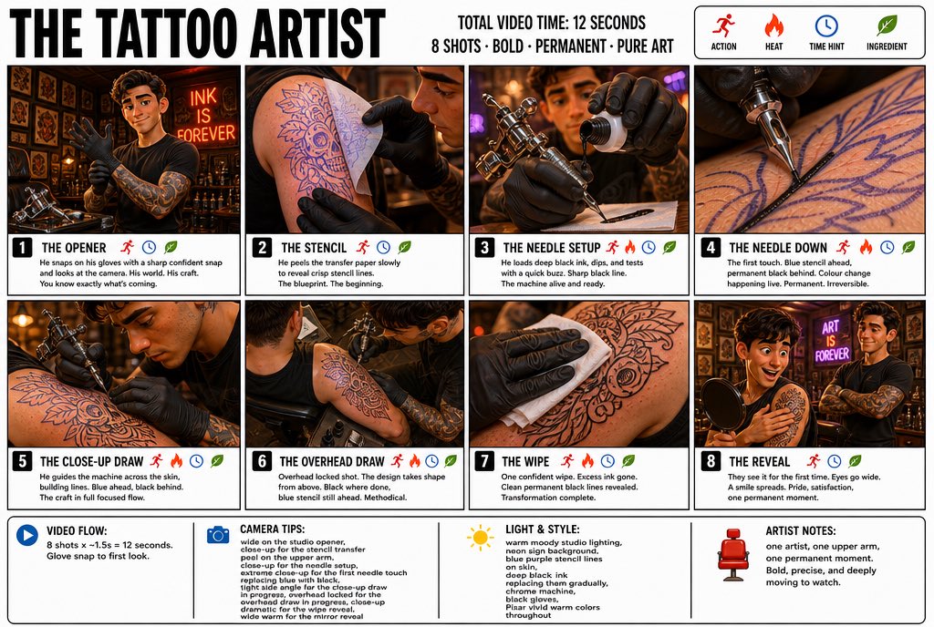 Tattoo Artist Infographic Poster