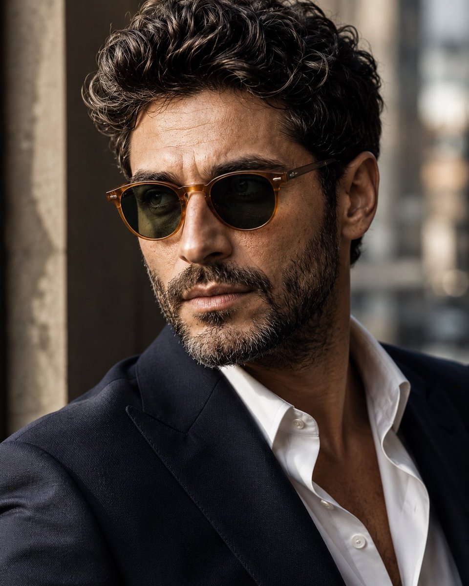 Sophisticated Man Luxury Sunglasses Portrait