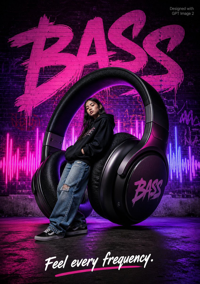 Streetwear Bass Frequency Poster