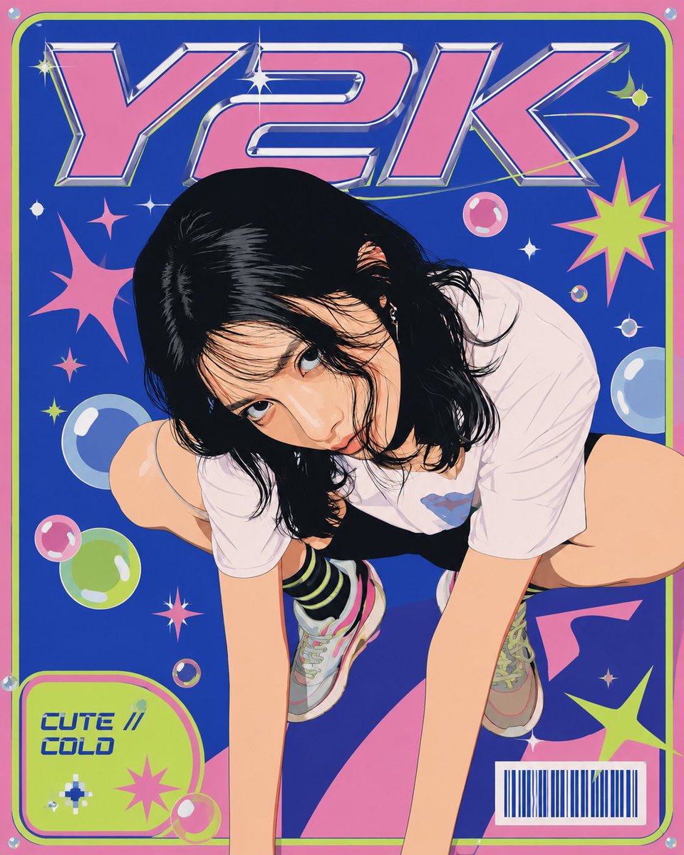 Y2K Retro Magazine Cover Art