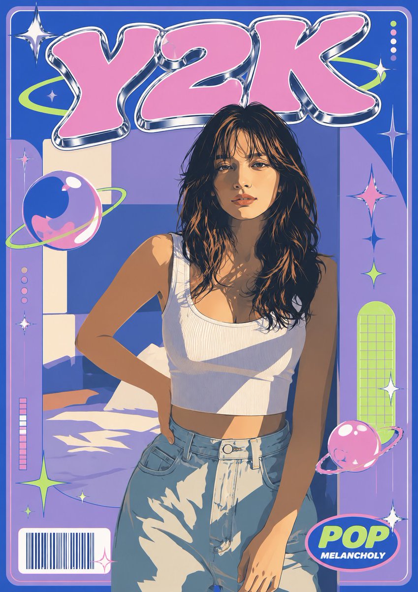 Y2K Retro Magazine Cover