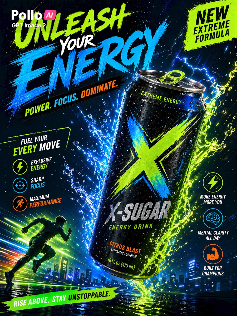 Hyper-Dynamic Energy Drink Poster