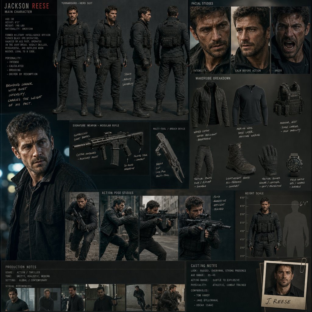 Hollywood Action Hero Design Board