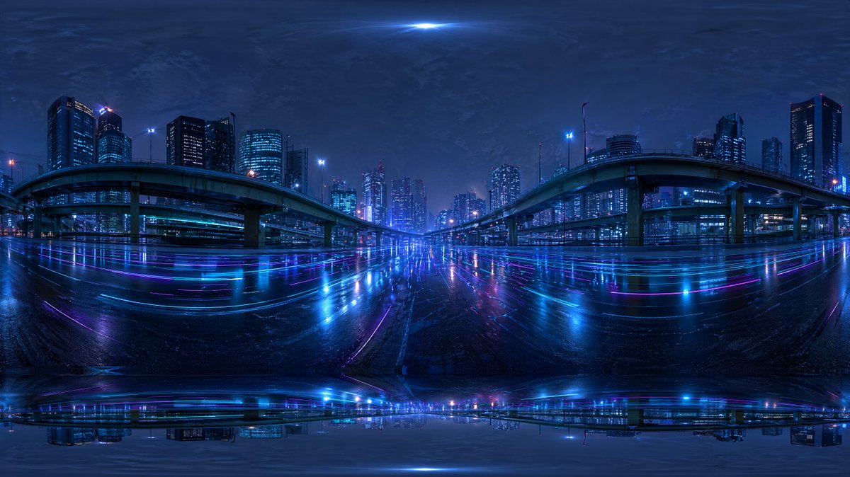 Cyberpunk City Night HDRI