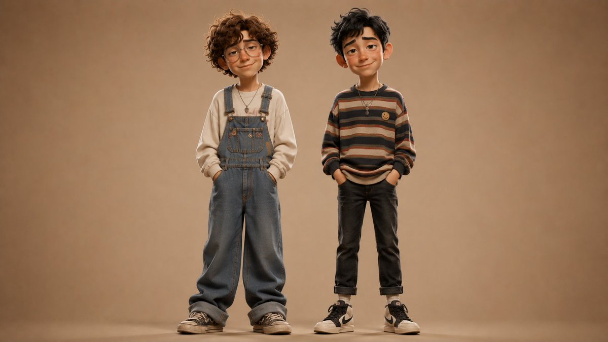Anonymous Kids Fashion Studio Portrait