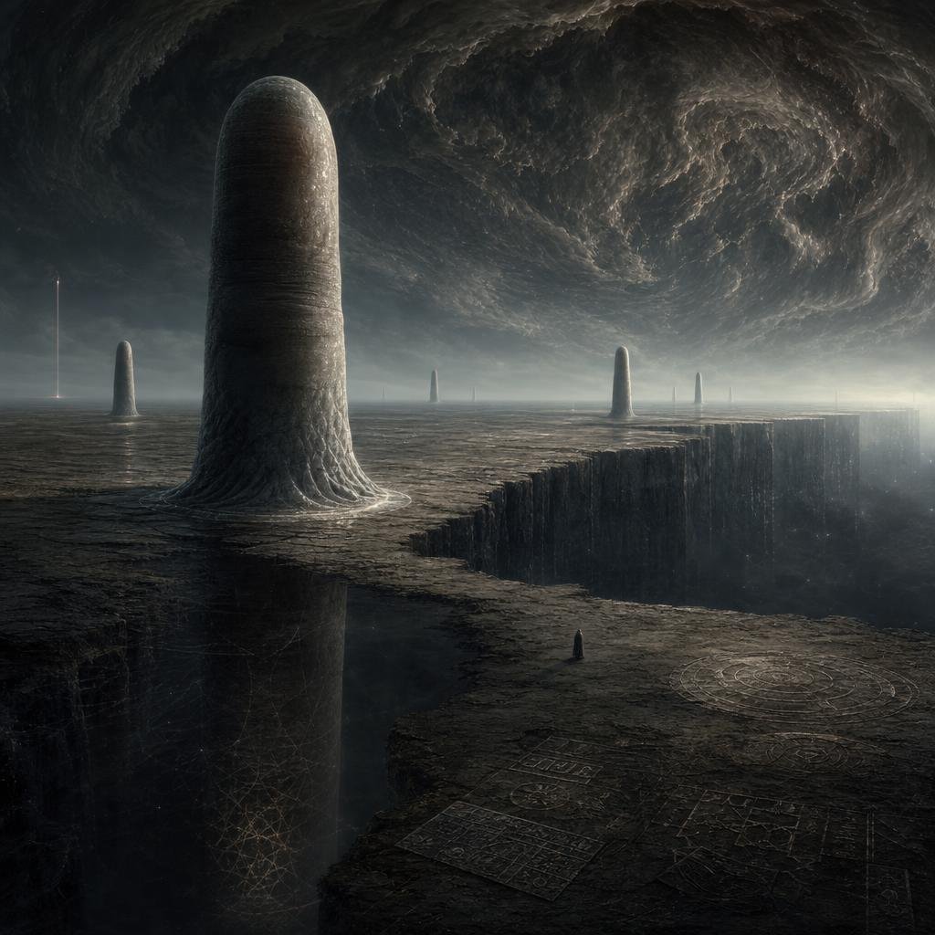 Dark Cosmic Horror Alien Plateau
